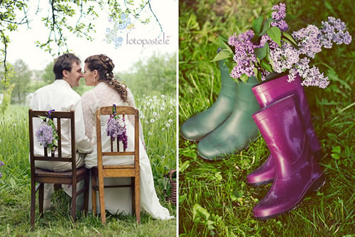 Vintage lilac country wedding I just love every photo from Fotopastele 